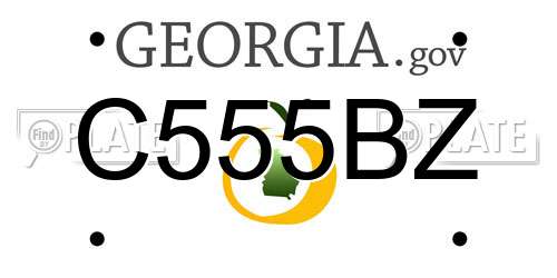 C555BZ Georgia License Plate