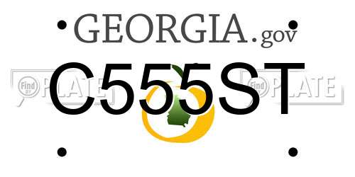 C555ST Georgia License Plate