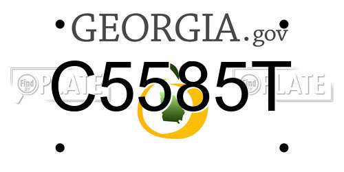 C5585T Georgia License Plate