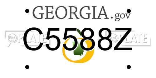 C5588Z Georgia License Plate