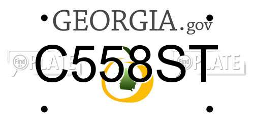 C558ST Georgia License Plate