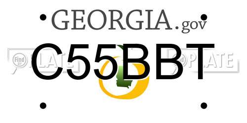 C55BBT Georgia License Plate