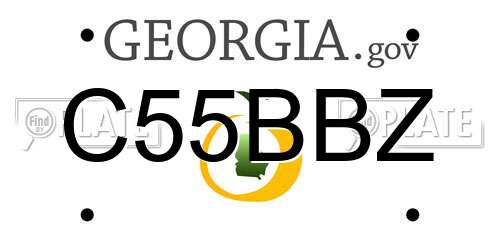 C55BBZ Georgia License Plate