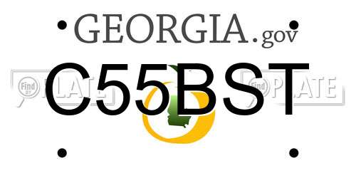 C55BST Georgia License Plate