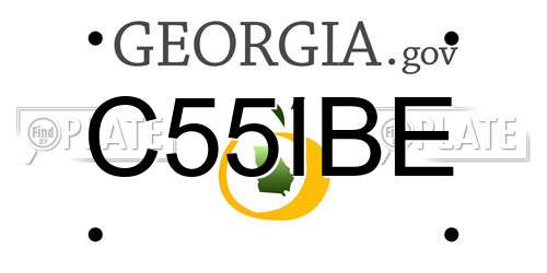 C55IBE Georgia License Plate