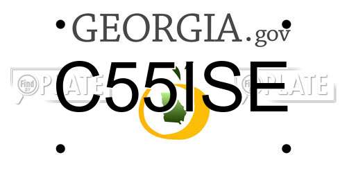 C55ISE Georgia License Plate