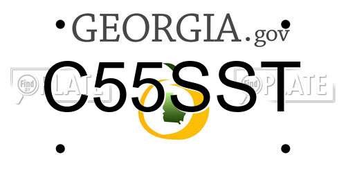 C55SST Georgia License Plate