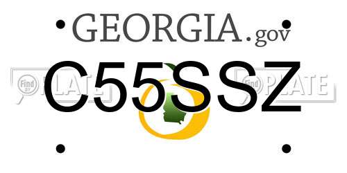C55SSZ Georgia License Plate