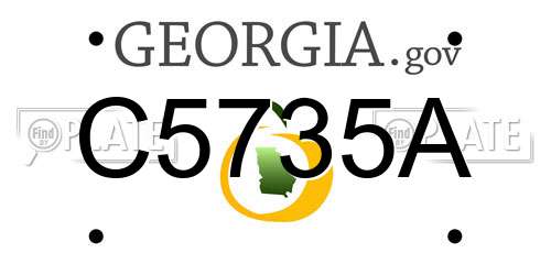 C5735A Georgia License Plate