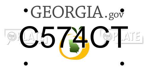 C574CT Georgia License Plate