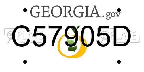 C57905D Georgia License Plate