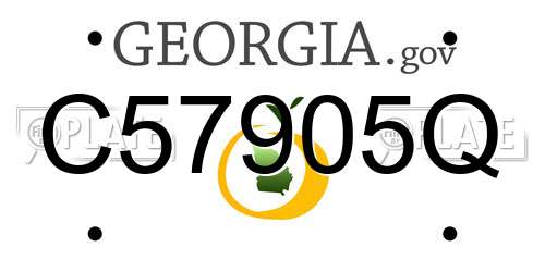 C57905Q Georgia License Plate