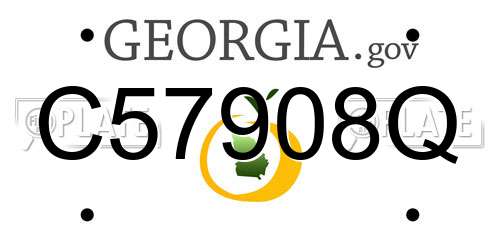 C57908Q Georgia License Plate