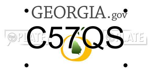 C57QS Georgia License Plate