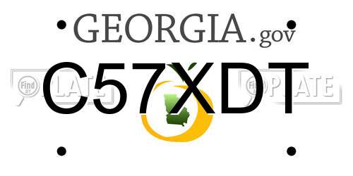 C57XDT Georgia License Plate
