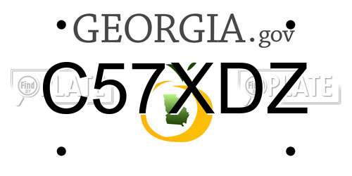 C57XDZ Georgia License Plate