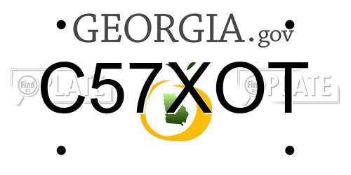 C57XOT Georgia License Plate