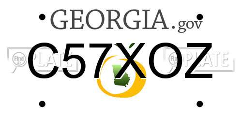 C57XOZ Georgia License Plate