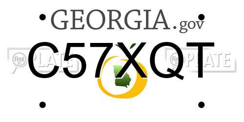 C57XQT Georgia License Plate