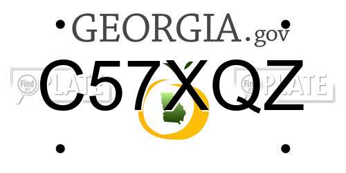 C57XQZ Georgia License Plate