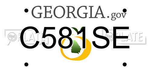 C581SE Georgia License Plate