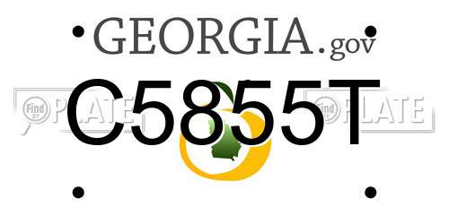 C5855T Georgia License Plate