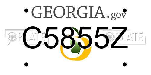 C5855Z Georgia License Plate