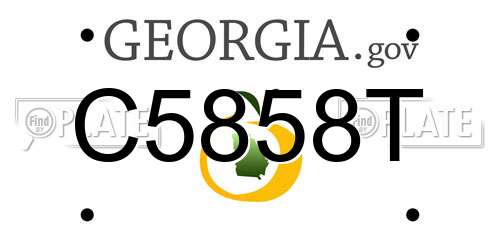 C5858T Georgia License Plate