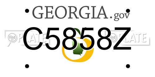 C5858Z Georgia License Plate