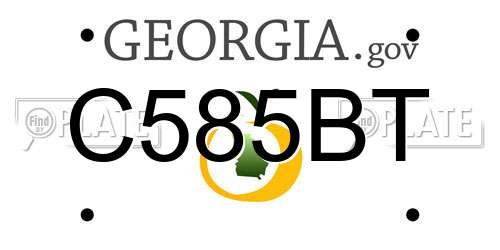 C585BT Georgia License Plate