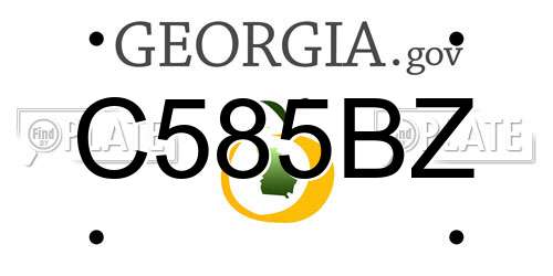 C585BZ Georgia License Plate