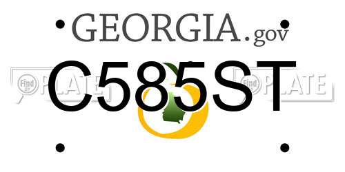 C585ST Georgia License Plate