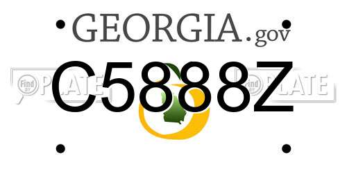 C5888Z Georgia License Plate