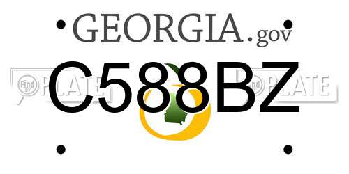 C588BZ Georgia License Plate