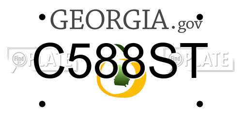 C588ST Georgia License Plate