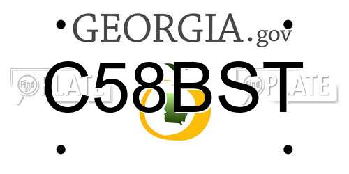 C58BST Georgia License Plate