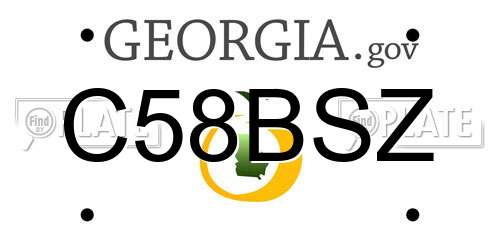 C58BSZ Georgia License Plate