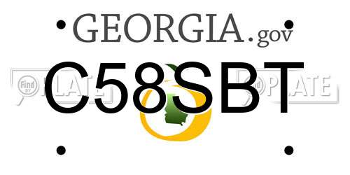 C58SBT Georgia License Plate