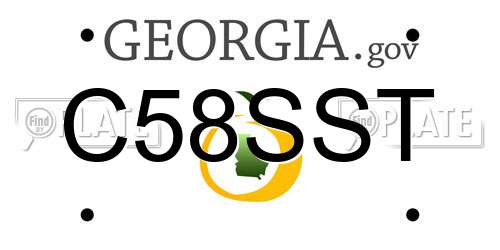C58SST Georgia License Plate