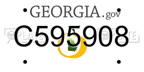 C595908 Georgia License Plate