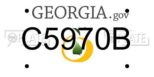 C5970B Georgia License Plate