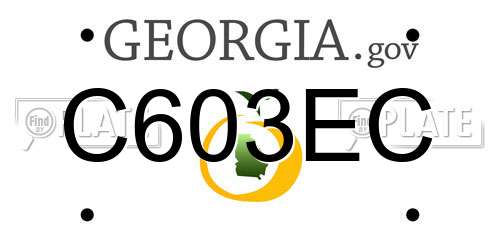 C603EC Georgia License Plate