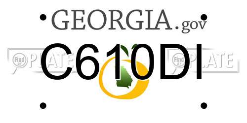 C610DI Georgia License Plate