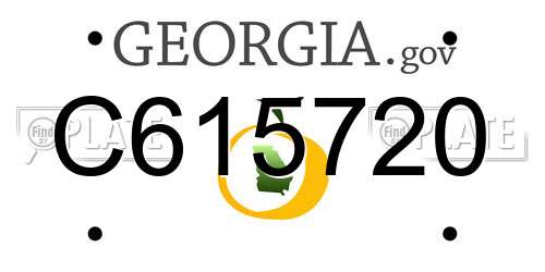 C615720 Georgia License Plate