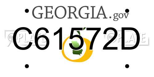 C61572D Georgia License Plate