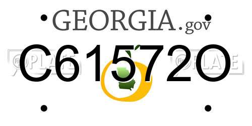 C61572O Georgia License Plate