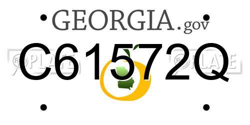 C61572Q Georgia License Plate