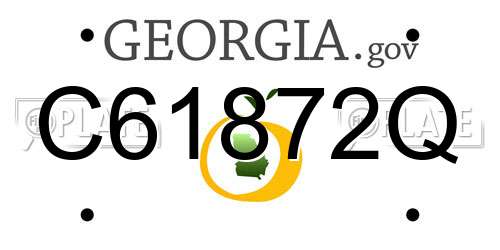 C61872Q Georgia License Plate