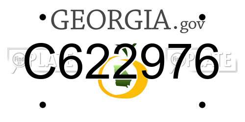 C622976 Georgia License Plate