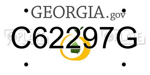 C62297G Georgia License Plate